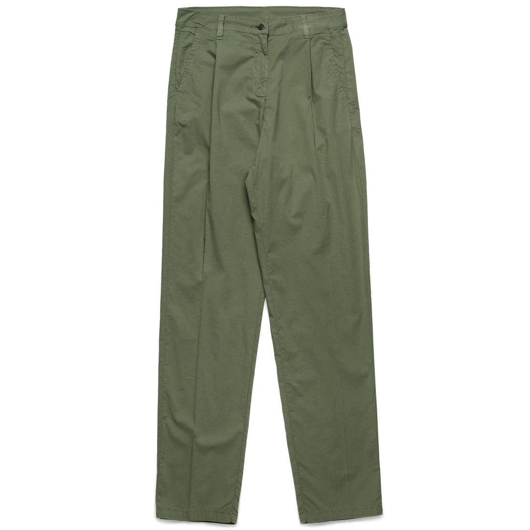Green Women's Slim Fit Casual Chino Pants 01