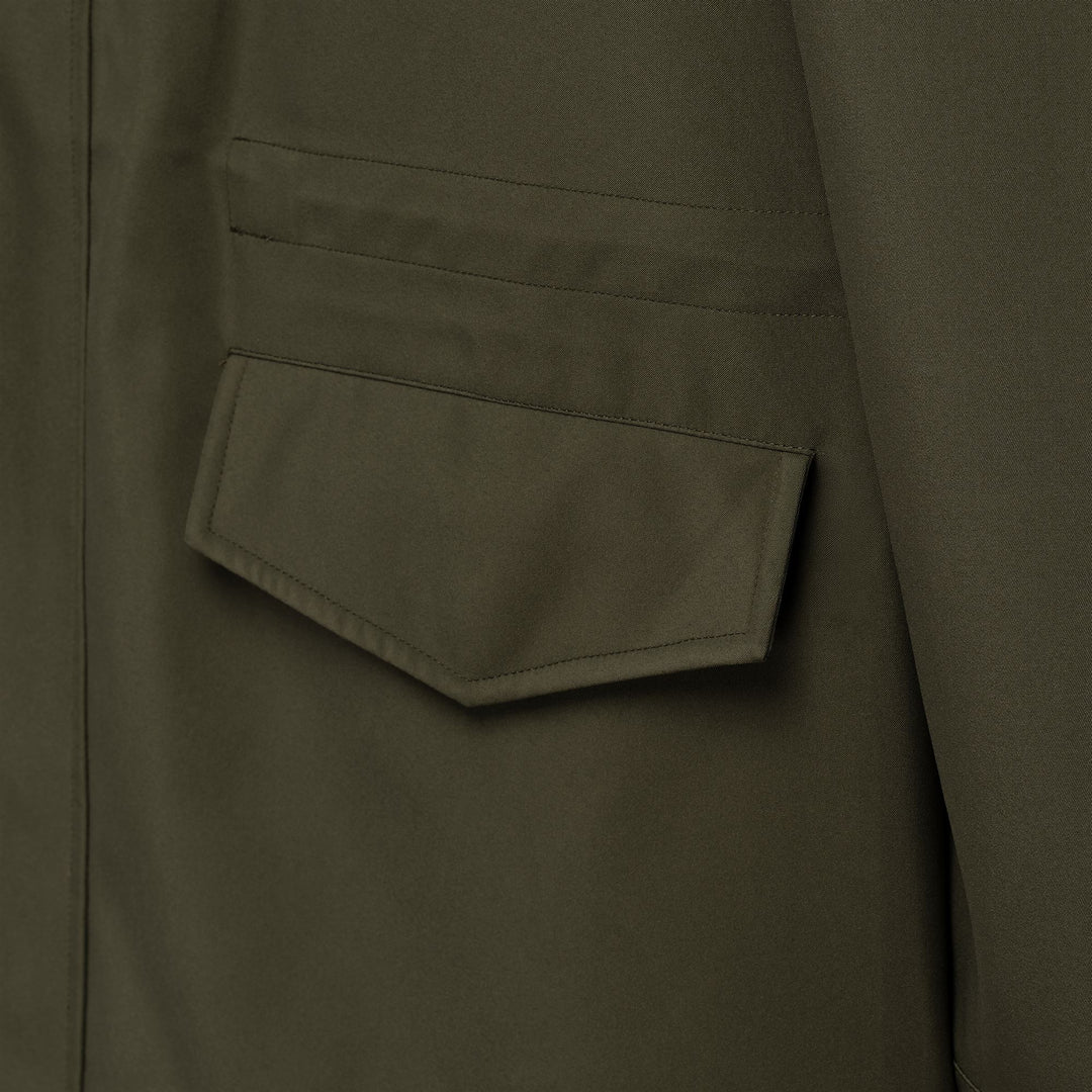 Veste de terrain décontractée pour homme, verte, non doublée, en tissu softshell main