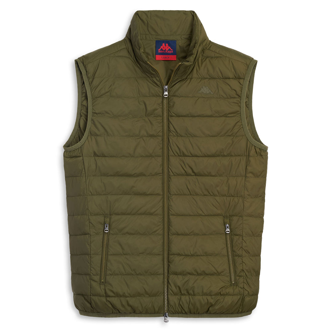 Military green Men's Slim Fit Vest Jacket with Soft Padding 01