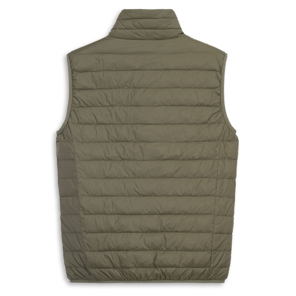 Gilet sans manches en nylon vert pour homme, coupe ajustée, décontracté 02