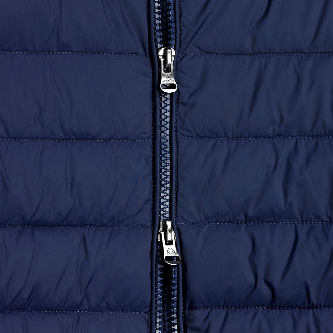Veste courte classique en nylon bleu pour homme, coupe ajustée main