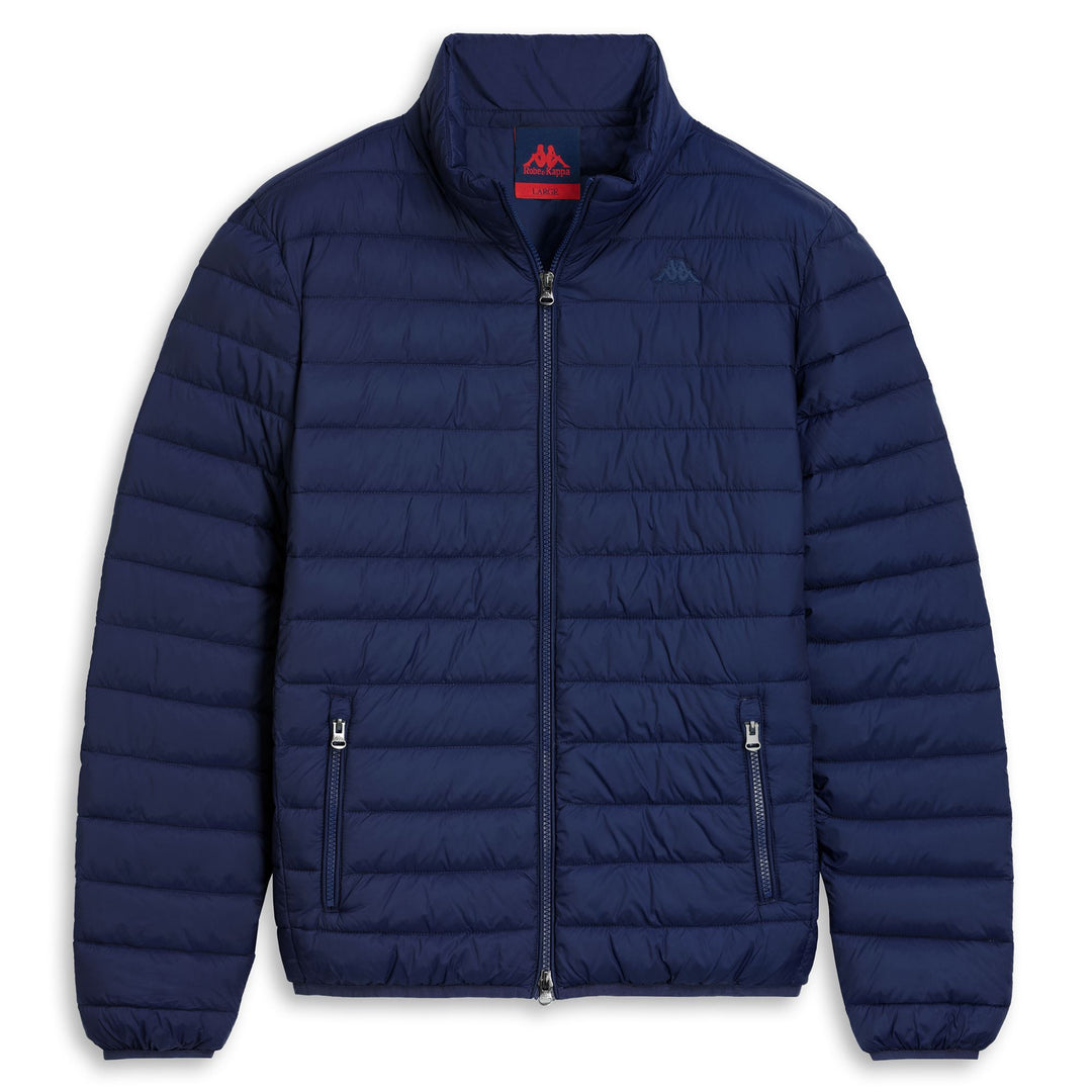 Veste courte classique en nylon bleu pour homme, coupe ajustée 01