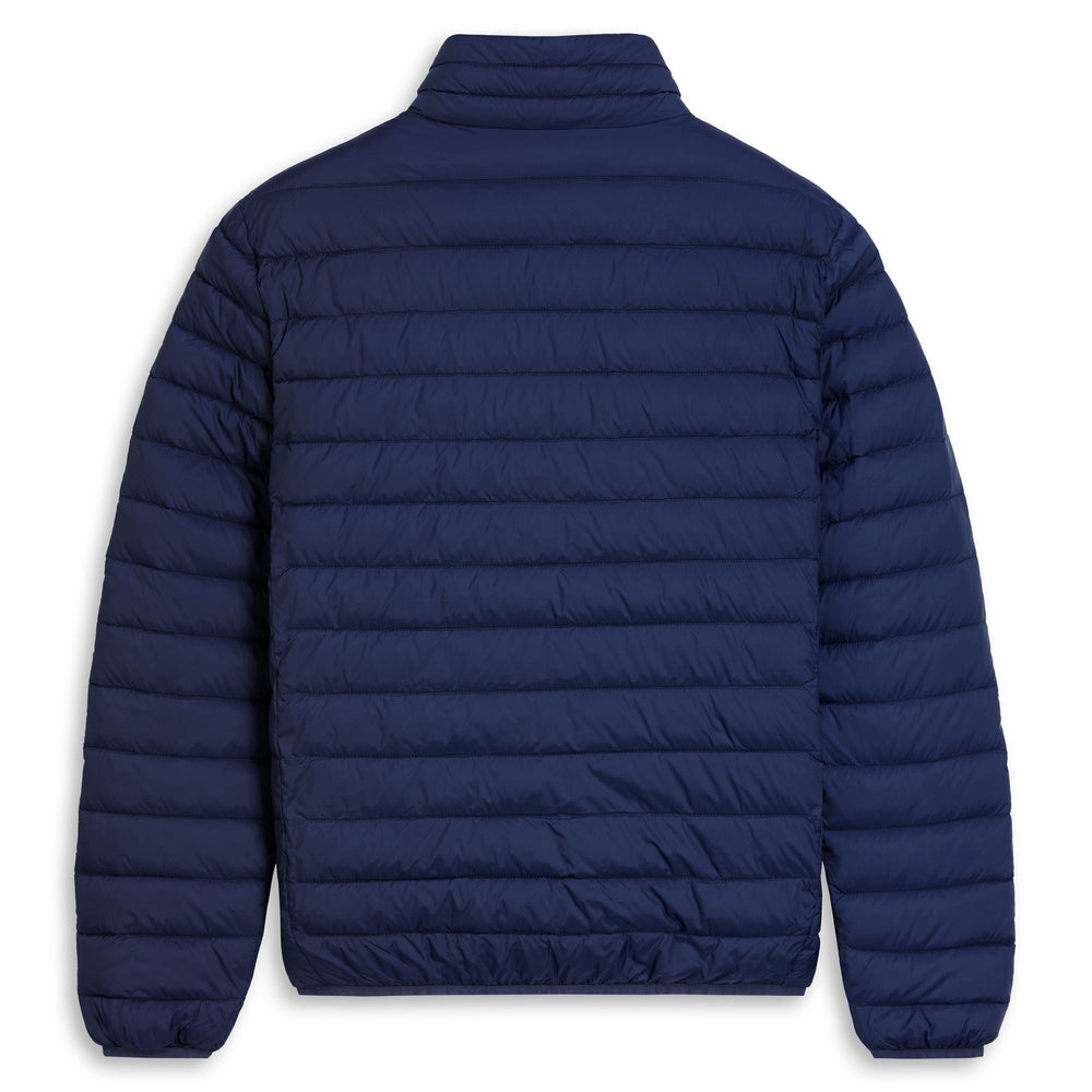 Veste courte classique en nylon bleu pour homme, coupe ajustée 02