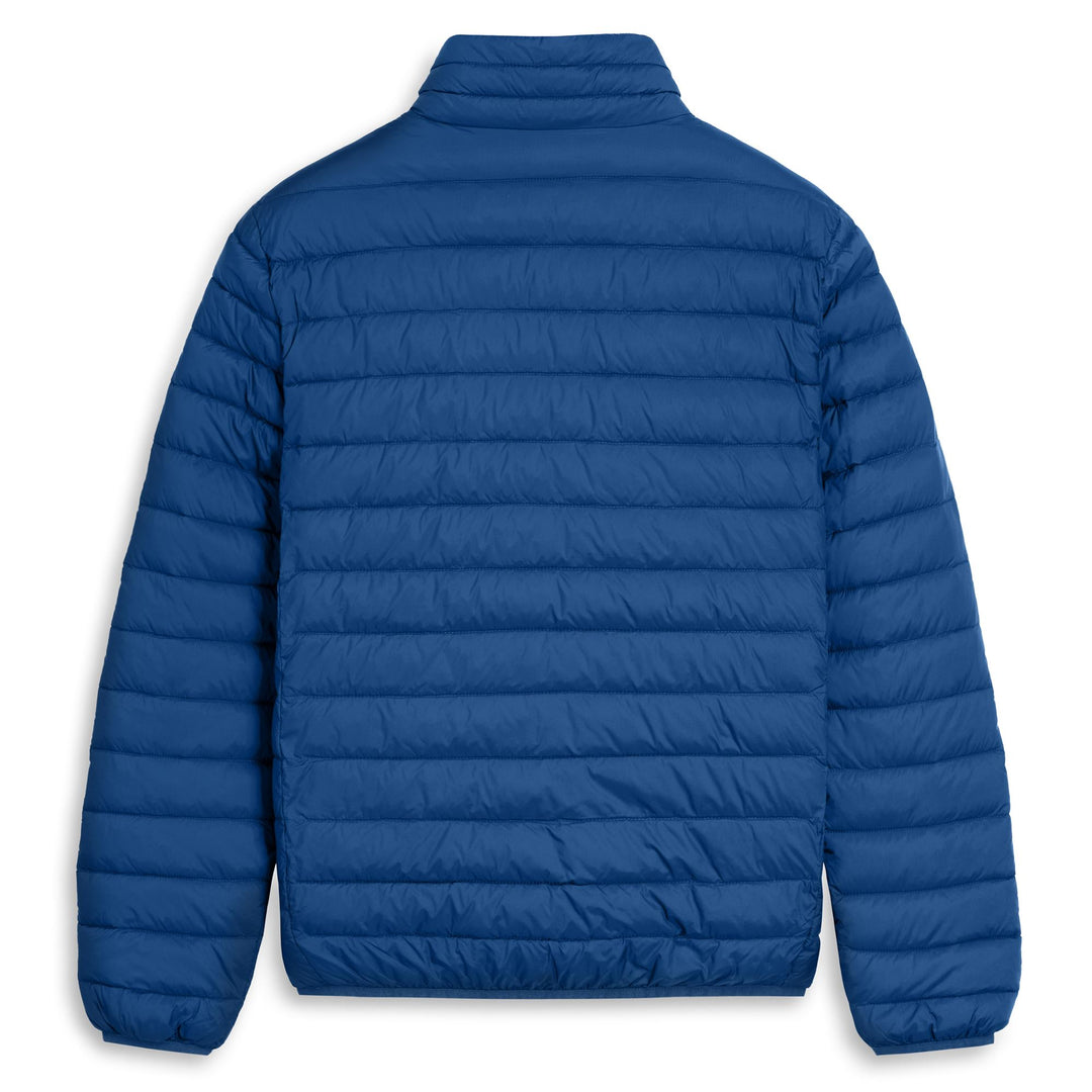 Veste décontractée en nylon bleu pour homme, coupe ajustée main