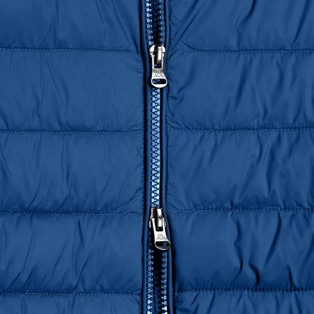 Veste décontractée en nylon bleu pour homme, coupe ajustée main