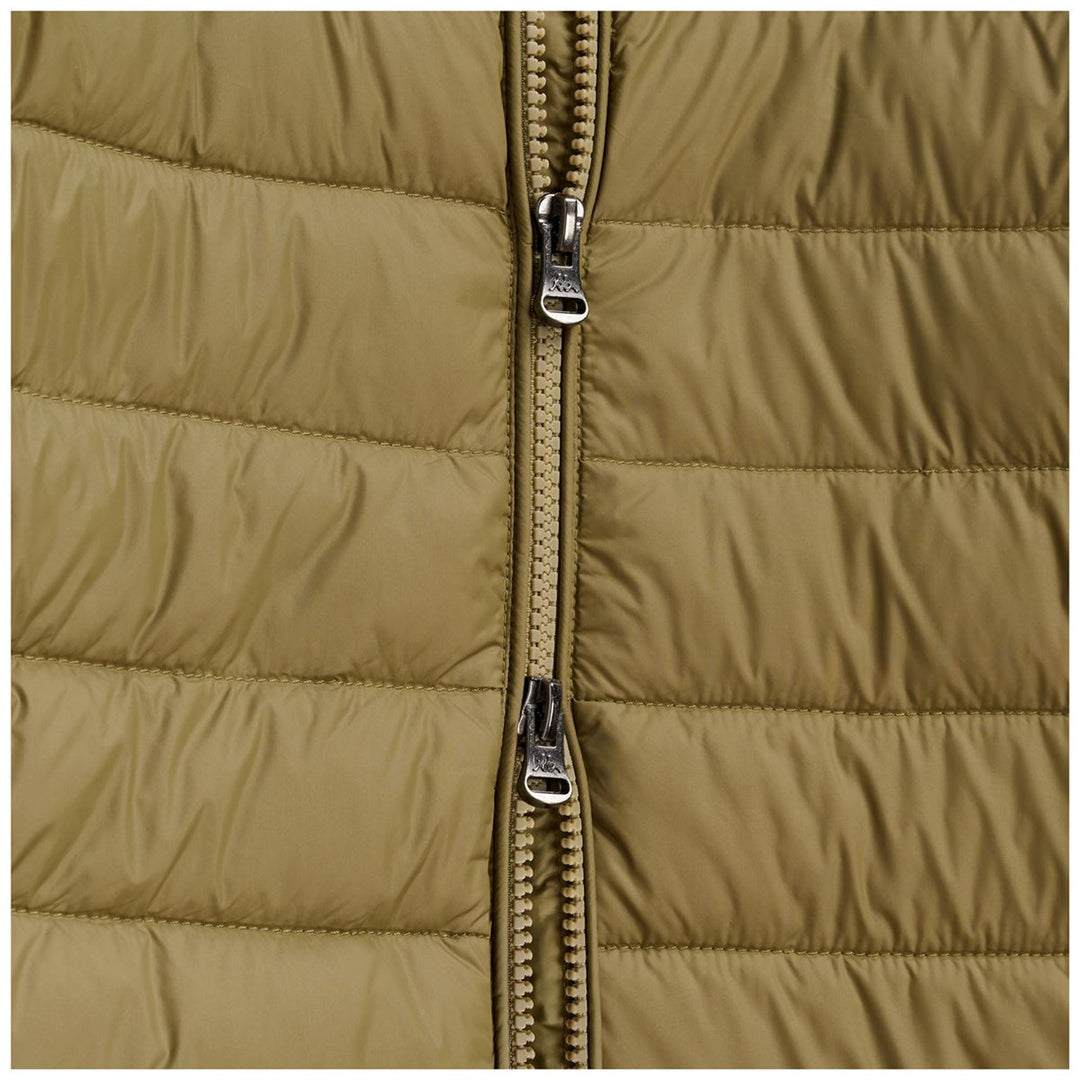 Veste en nylon vert pour homme, coupe ajustée main