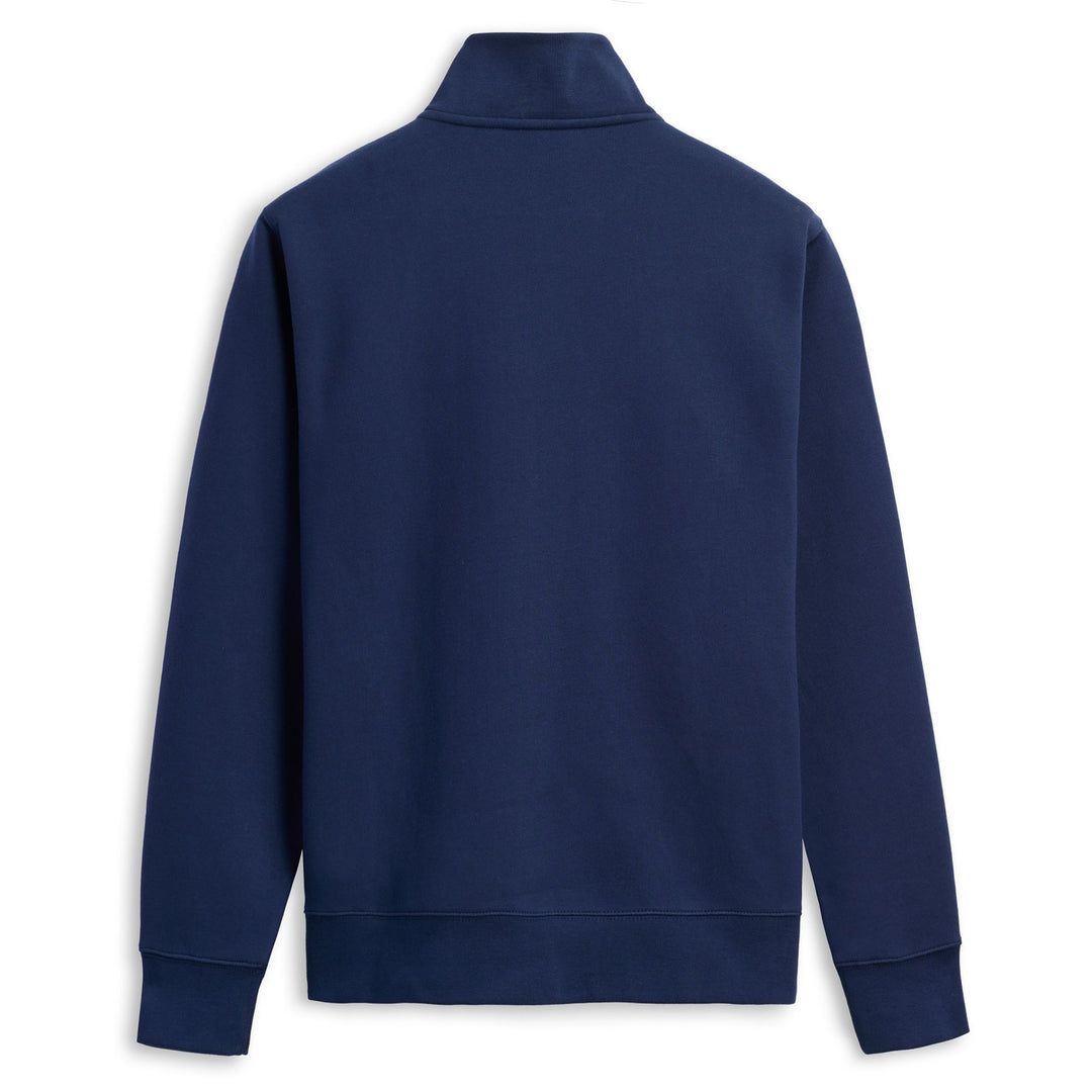 Chaqueta polar azul para hombre con cremallera y corte regular main