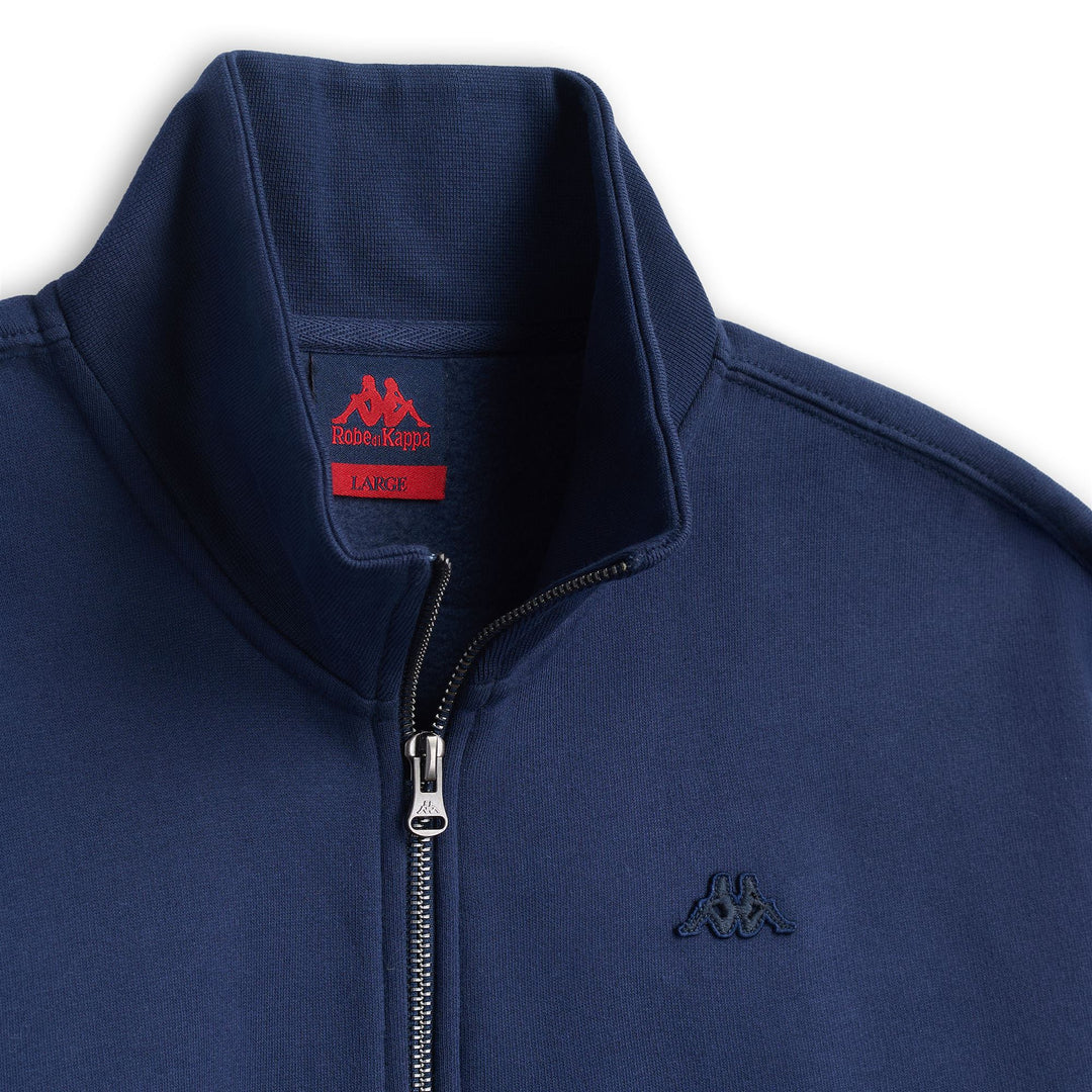 Chaqueta polar azul para hombre con cremallera y corte regular main