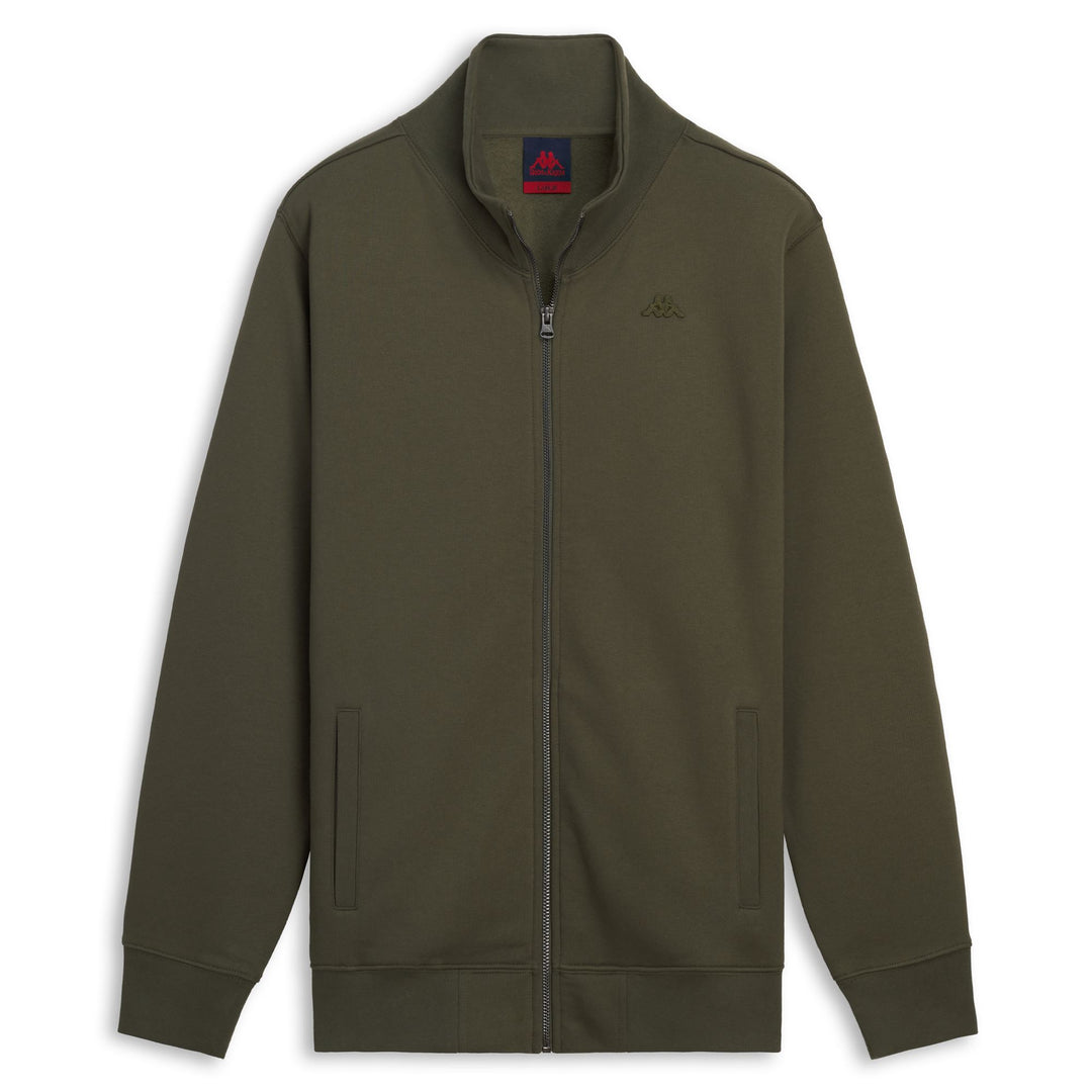 Green Men's Regular Fit Fleece Zip Jacket main