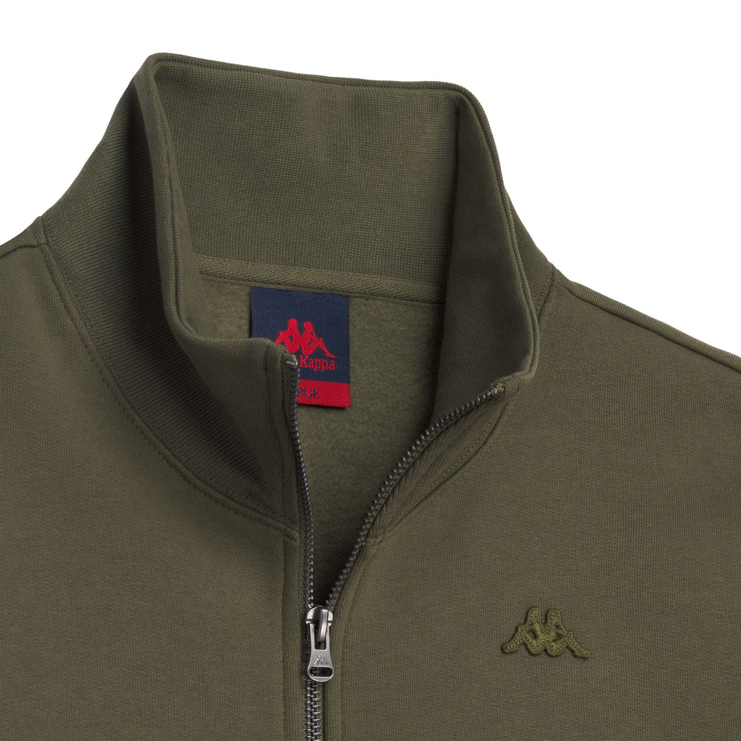 Green Men's Regular Fit Fleece Zip Jacket main