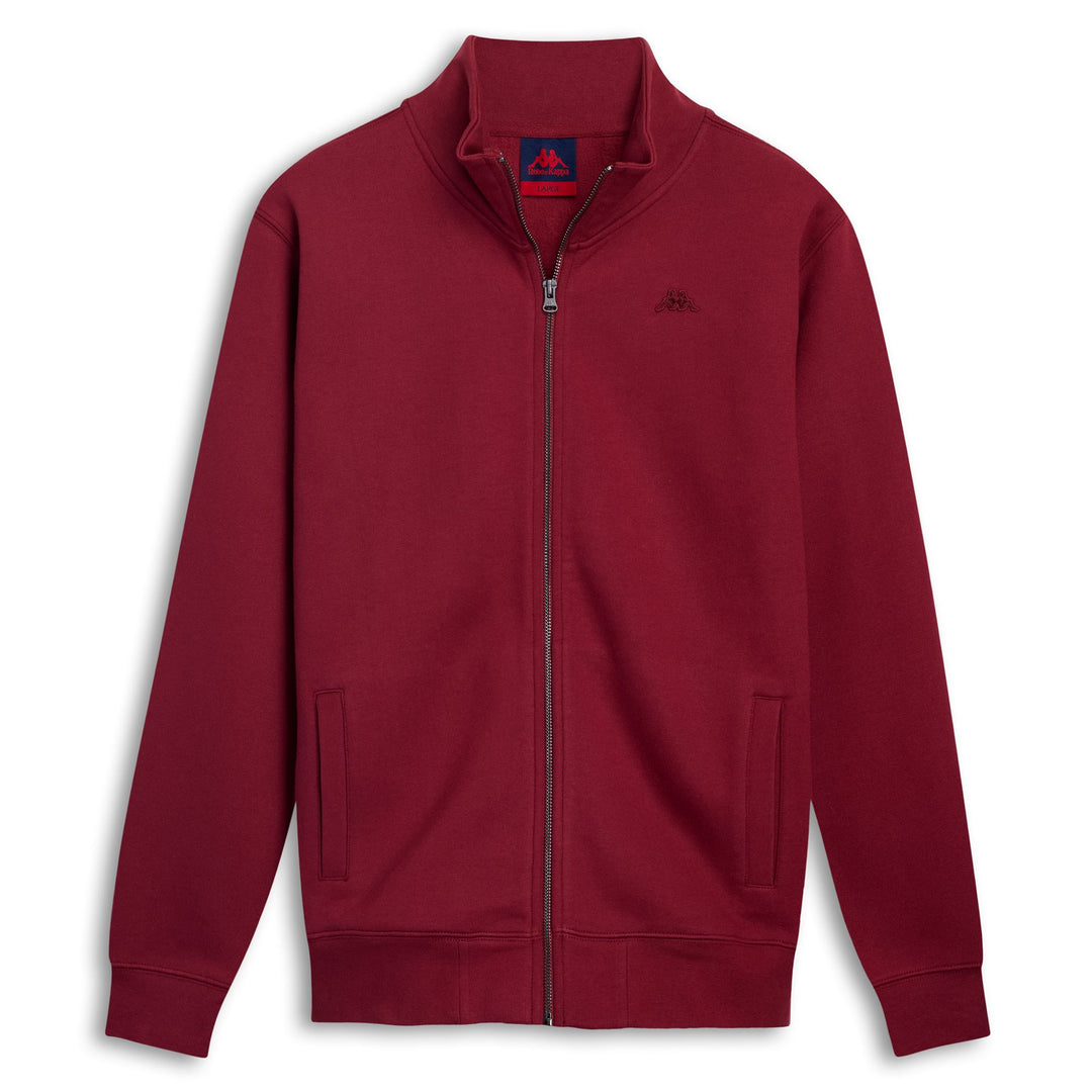 Red Men's Brushed Fleece Jacket with Zip 01