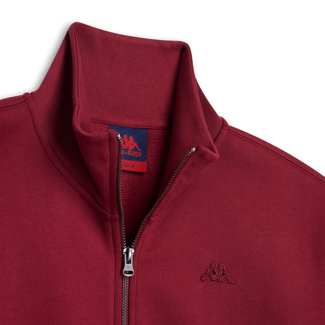 Chaqueta polar cepillada roja para hombre con cremallera main