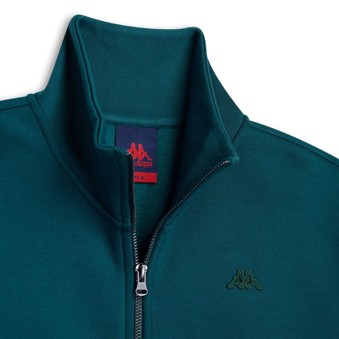 Green Men's Fleece Jacket with Brushed Fabric main