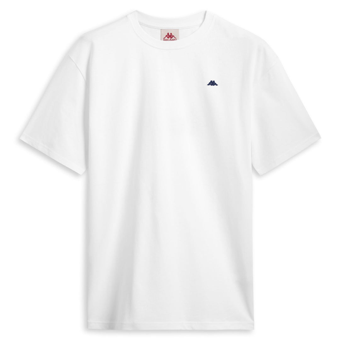 White Men's Regular Fit Cotton T-Shirt with Embroidery 01