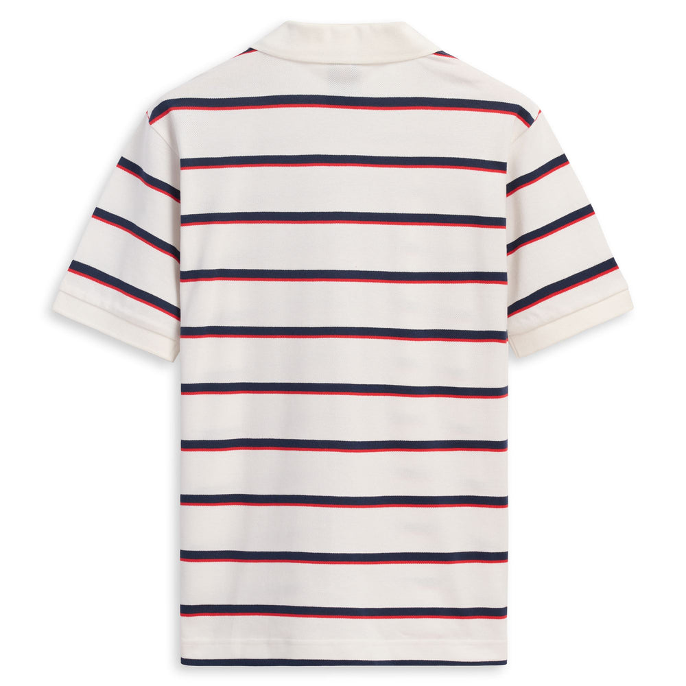 White Men's Regular Fit Casual Short Sleeve Polo Shirt 02