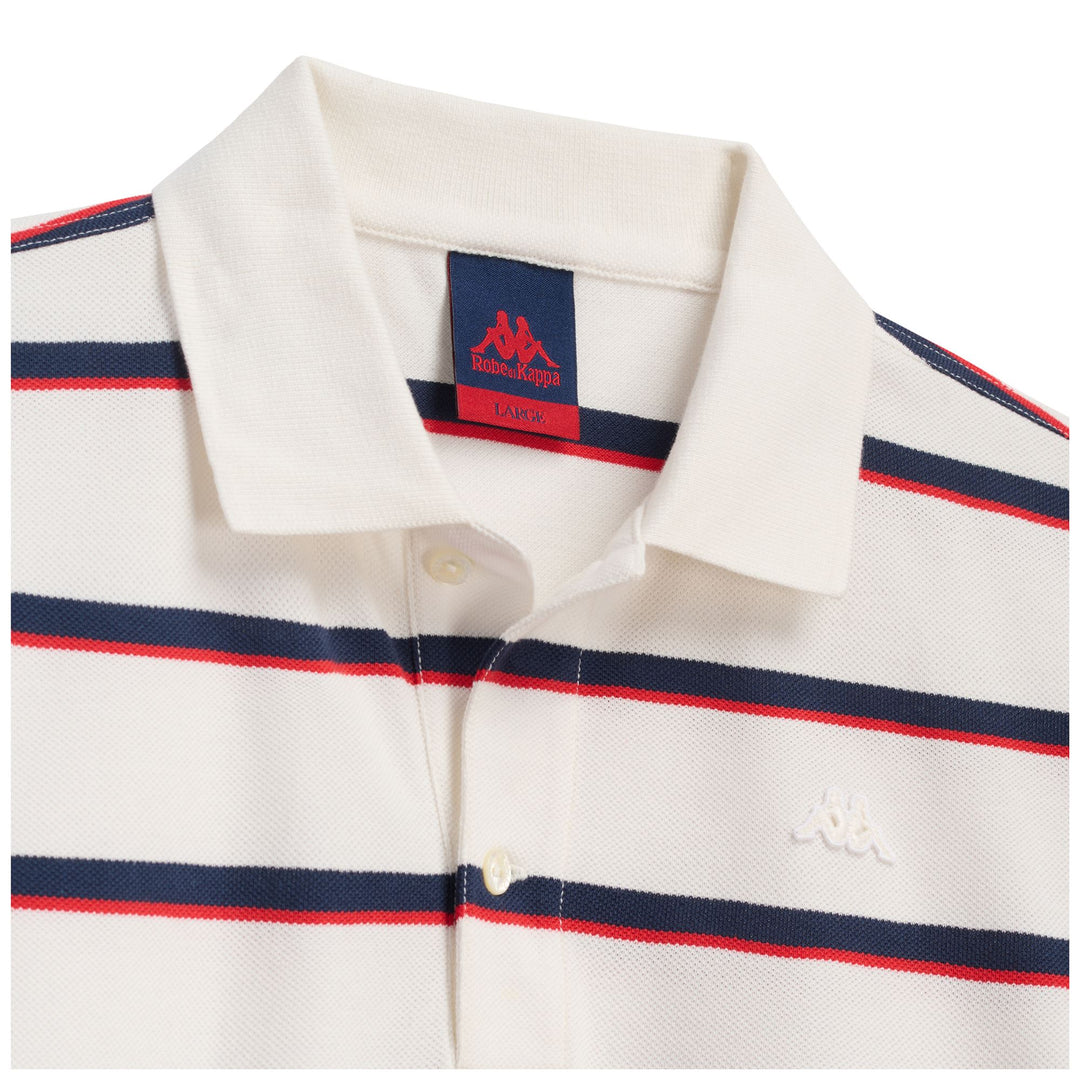 CALIXTO - Polo Shirts - Polo - Uomo - WHITE CLOUD-BLUE IRIS-RED MD CORAL main
