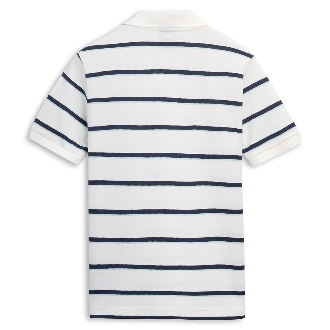 Polo blanc pour homme, coupe classique, en coton décontracté main