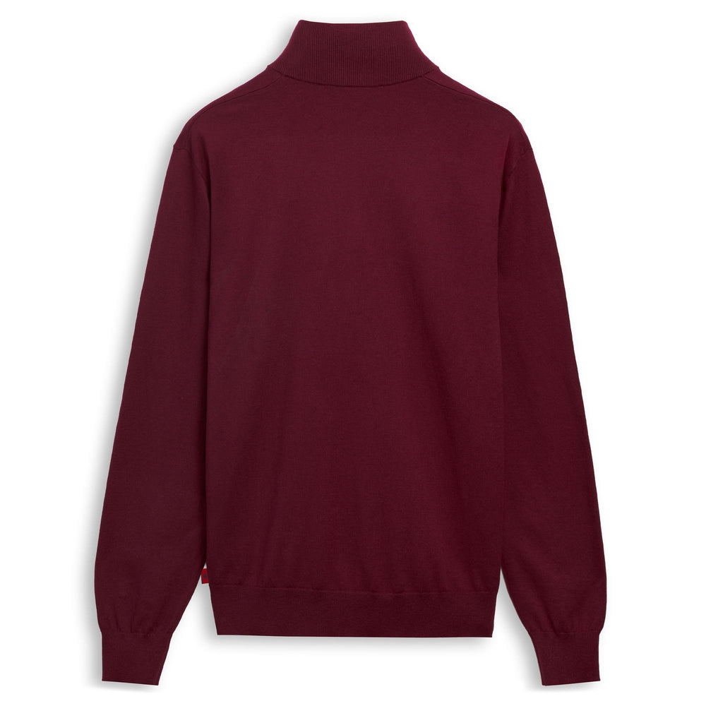 Red Men's Slim Fit Cashmere Cotton Polo Shirt 02