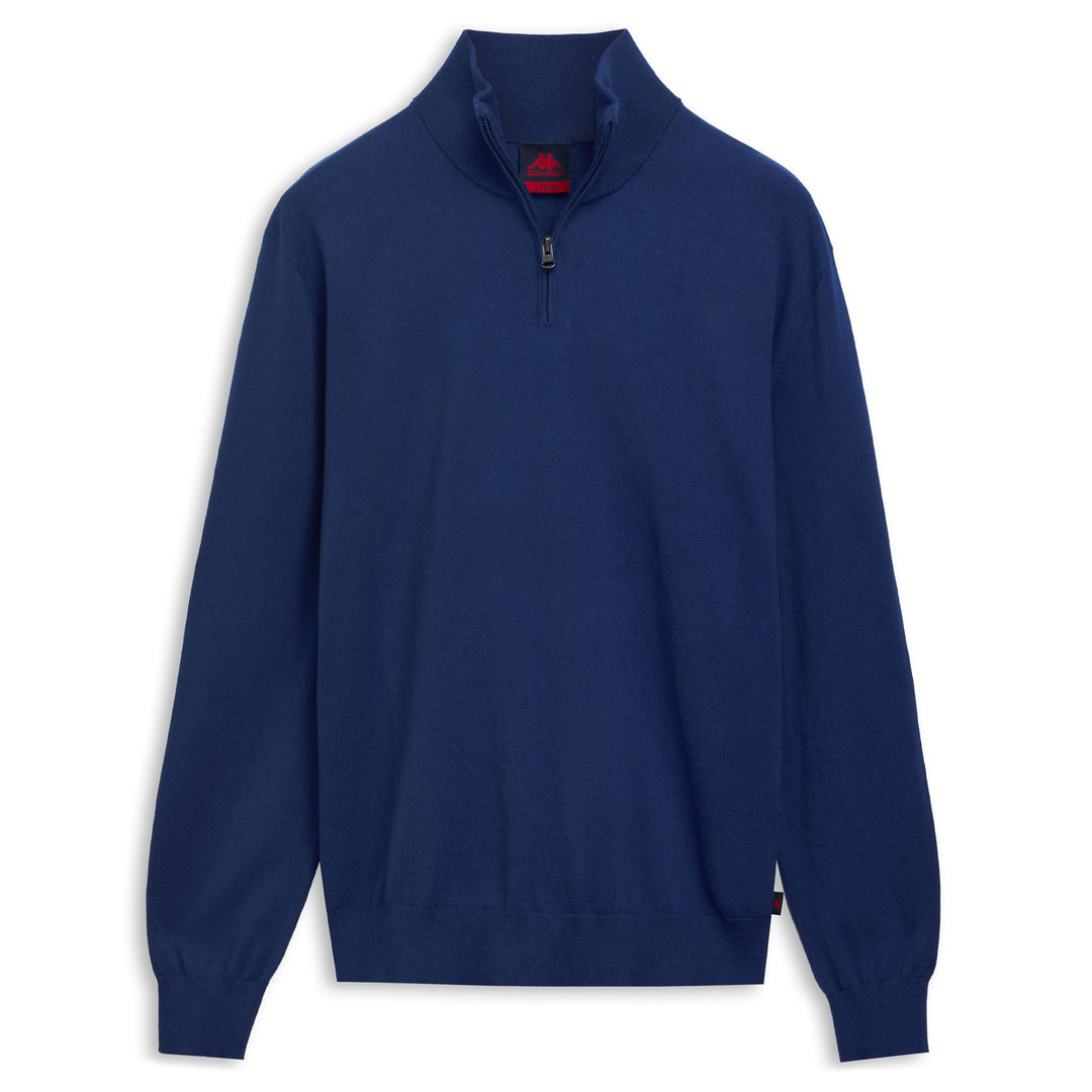 Blue Men's Slim Fit Cashmere Polo Shirt 01