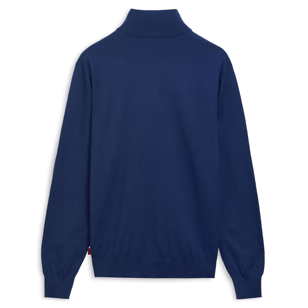 Blue Men's Slim Fit Cashmere Polo Shirt 02