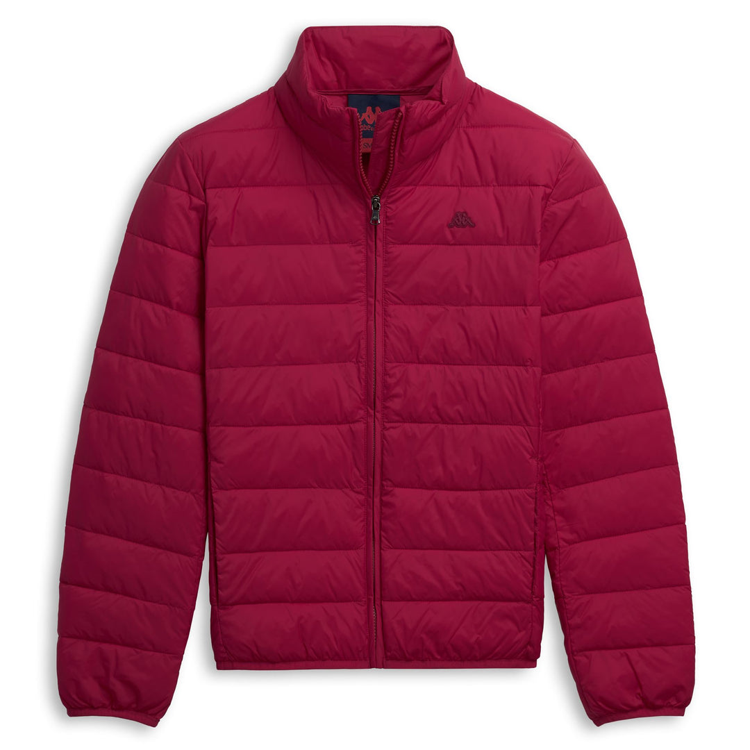 Veste courte en nylon rouge pour femme, coupe ajustée et décontractée 01