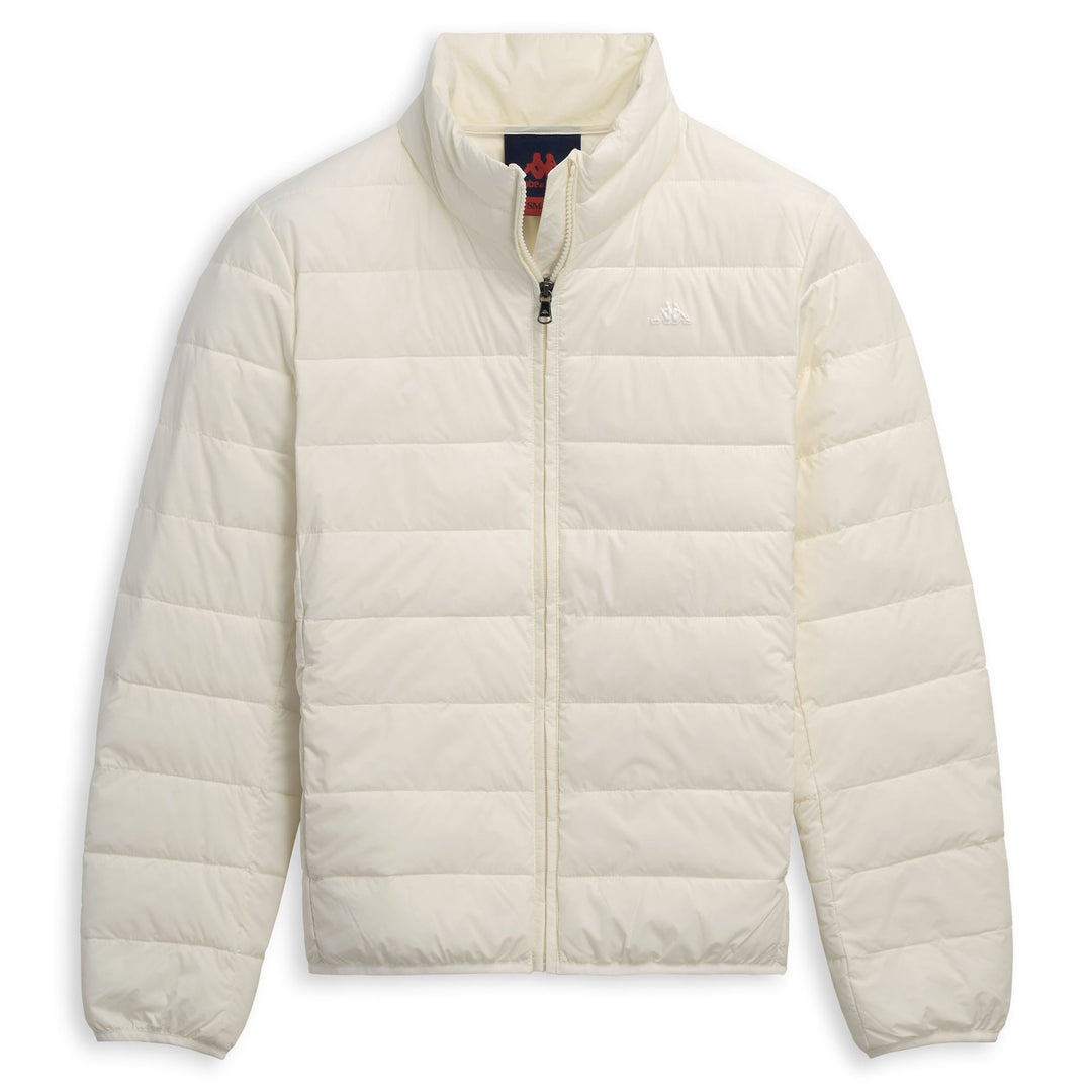 Veste courte classique en nylon blanc pour femme, coupe ajustée main