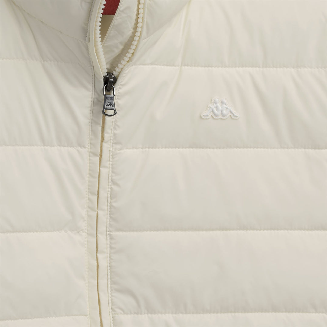 Veste courte classique en nylon blanc pour femme, coupe ajustée main