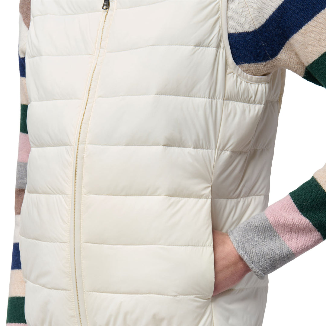 Giacca gilet slim fit bianca da donna con imbottitura morbida main