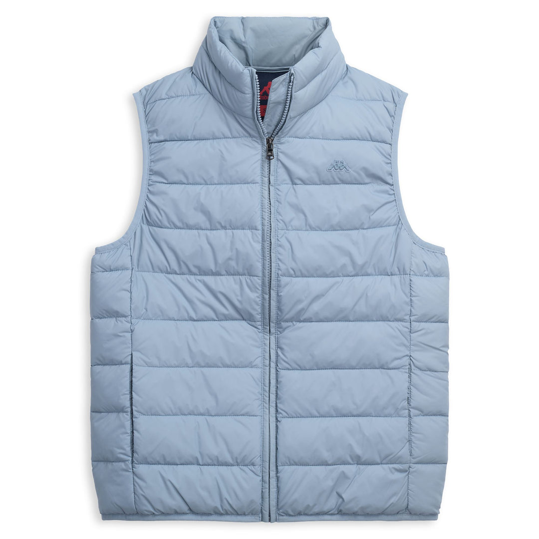 Gilet casual in nylon morbido blu da donna vestibilità slim 01