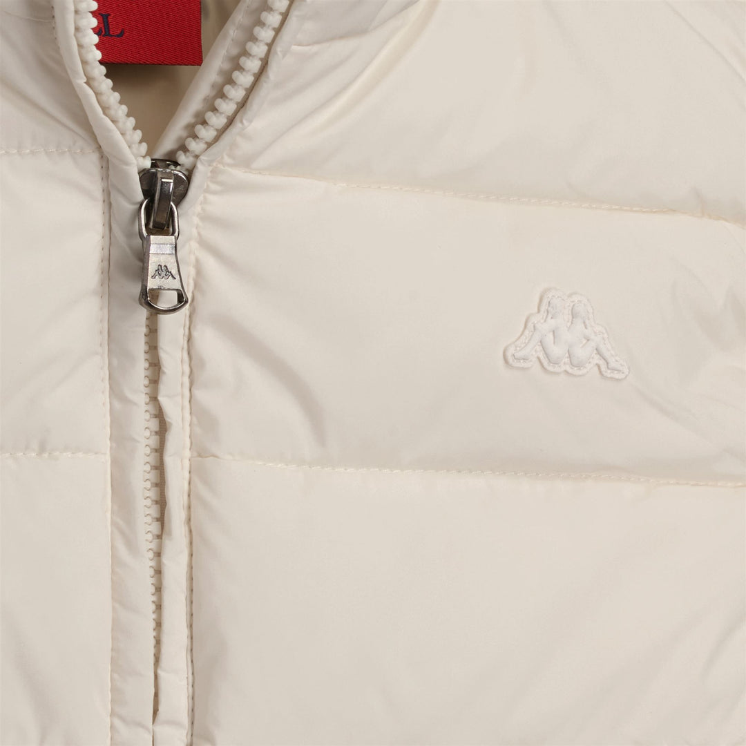 Gilet classique en nylon blanc pour femme, coupe ajustée main