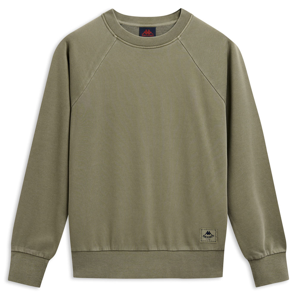 Sweat-shirt à manches longues vert pour homme, coupe classique décontractée 02