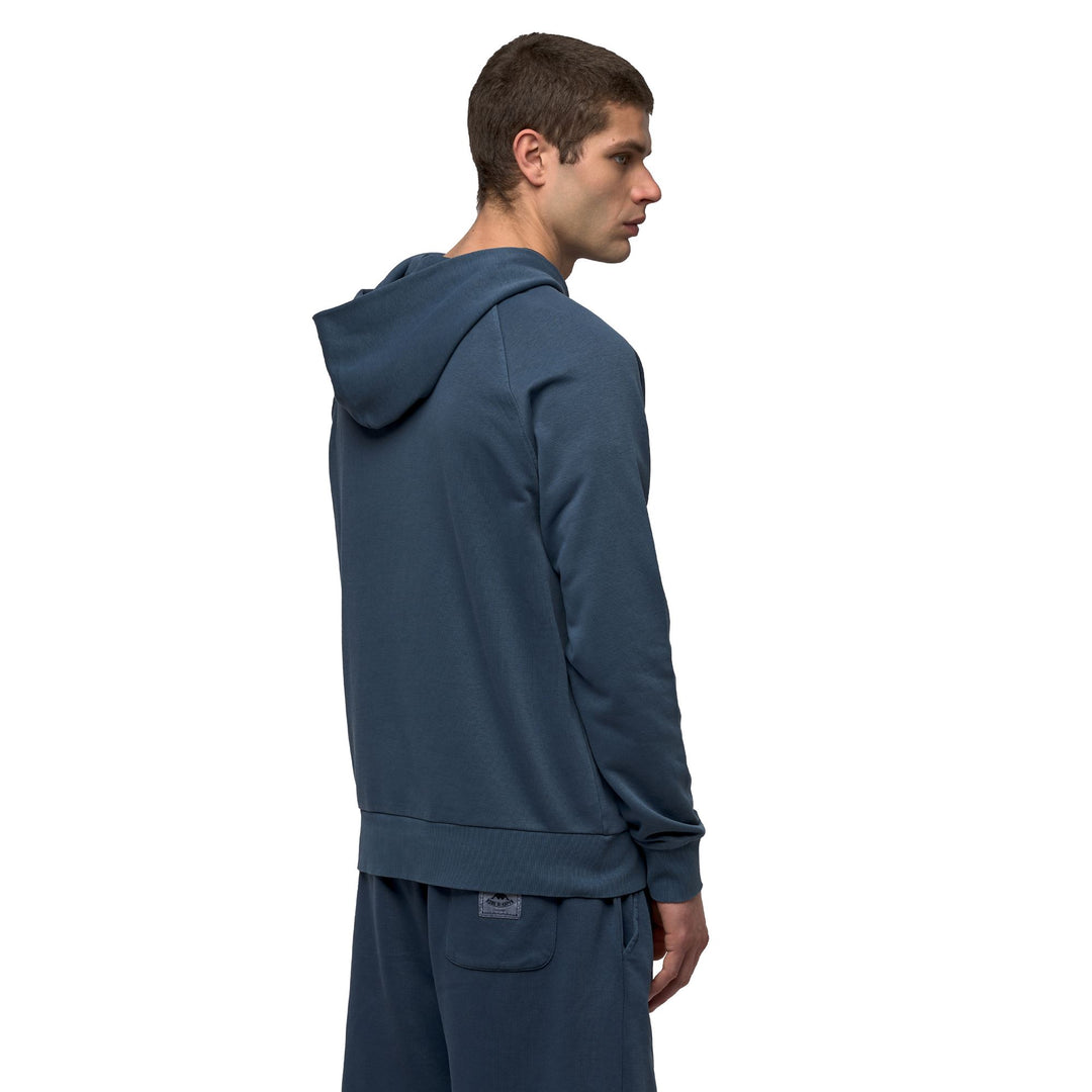 Sudadera con capucha informal de corte cómodo azul para hombre main