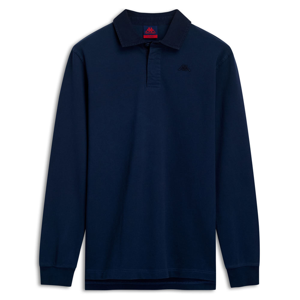Blue Men's Long Sleeve Polo Shirt in Heavy Jersey 02