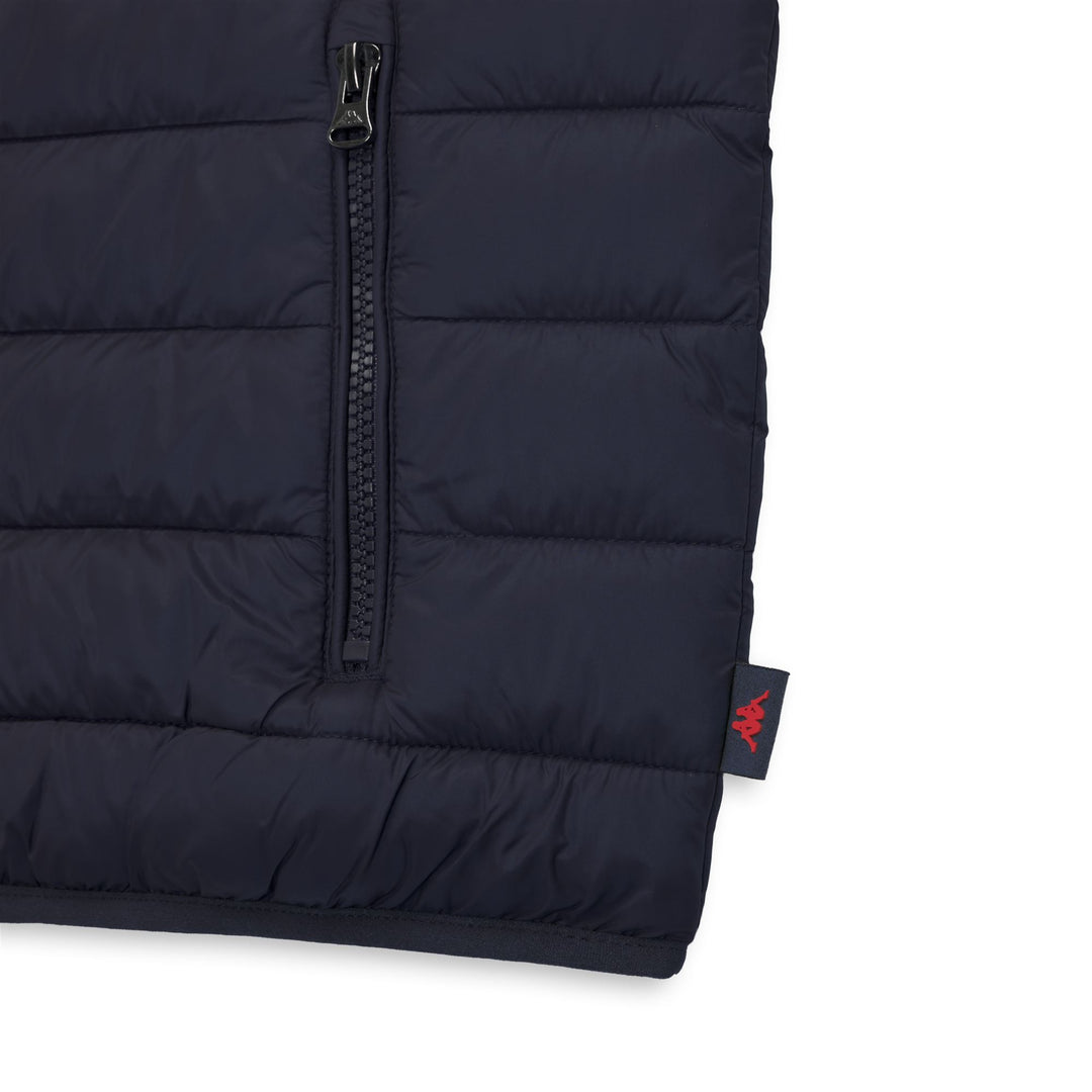 Gilet da uomo blu in nylon, vestibilità slim. main