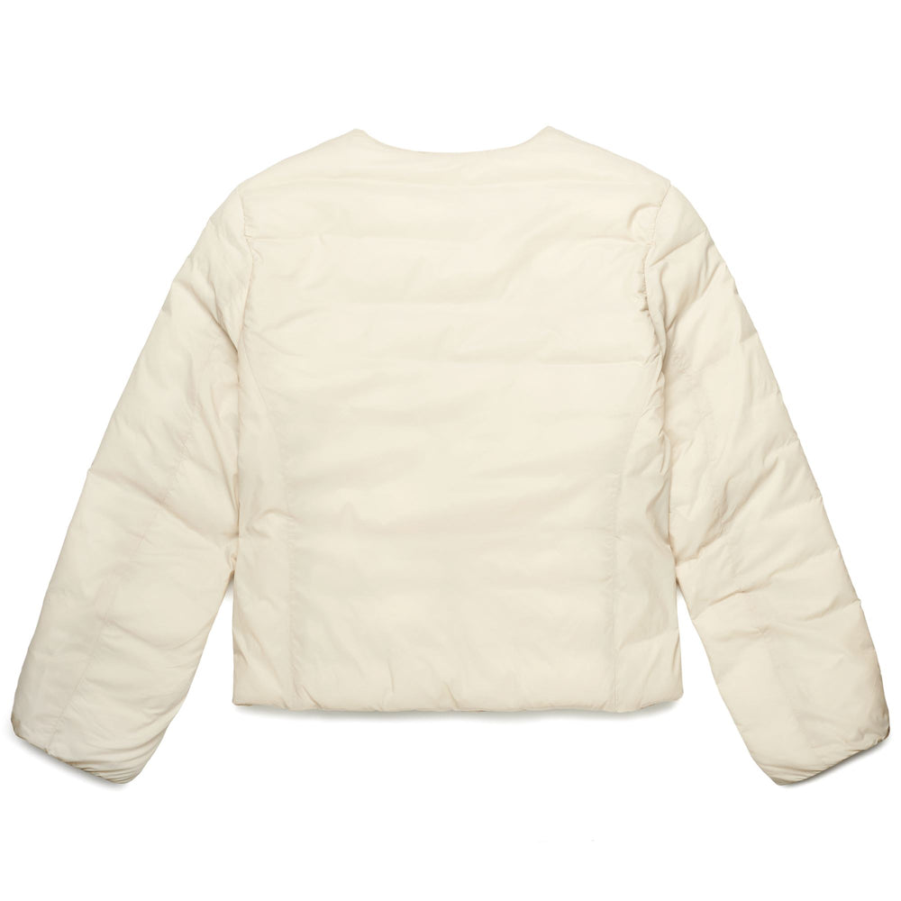 Giacca Corto Classica Donna Nylon Beige con Imbottitura Morbida 02