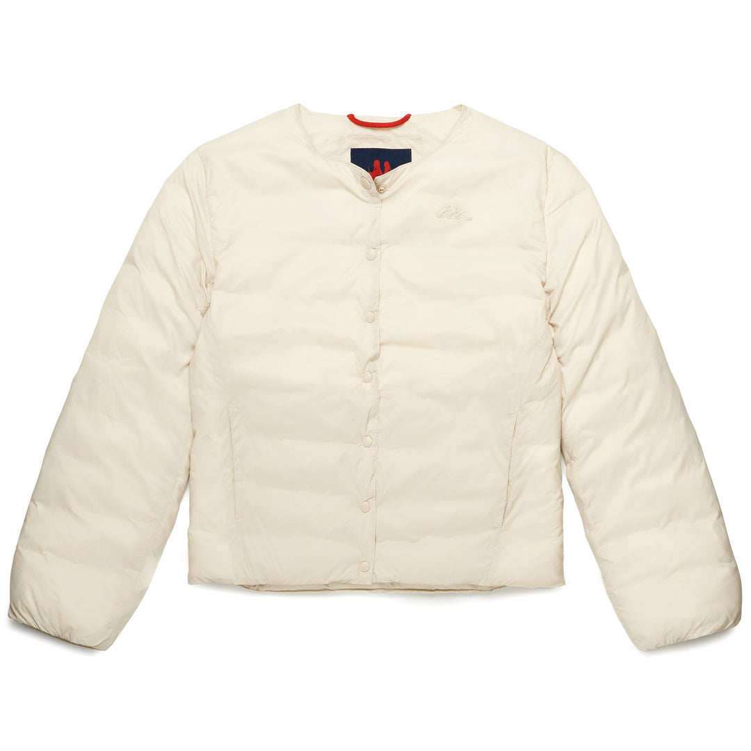 Giacca Corto Classica Donna Nylon Beige con Imbottitura Morbida 01