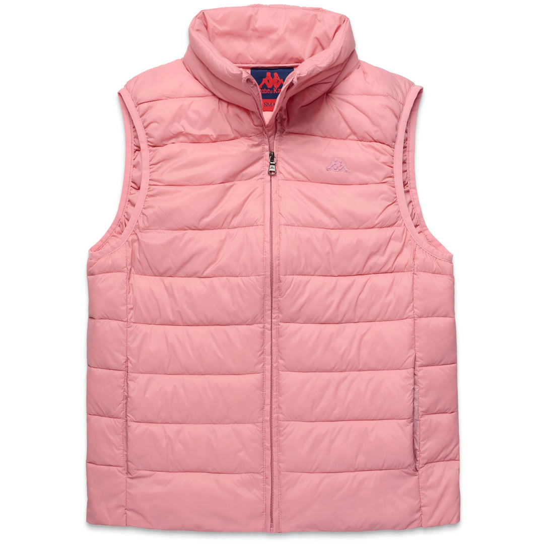 Gilet Giacca Classica in Nylon Rosa Rossa Donna con Fondello Morbido 01