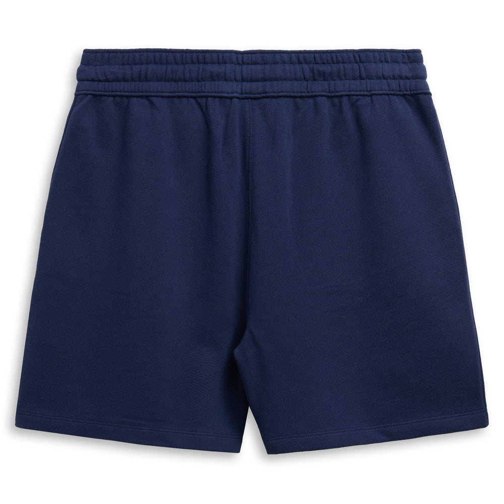 Pantalones cortos deportivos de algodón de corte clásico para mujer en azul 02