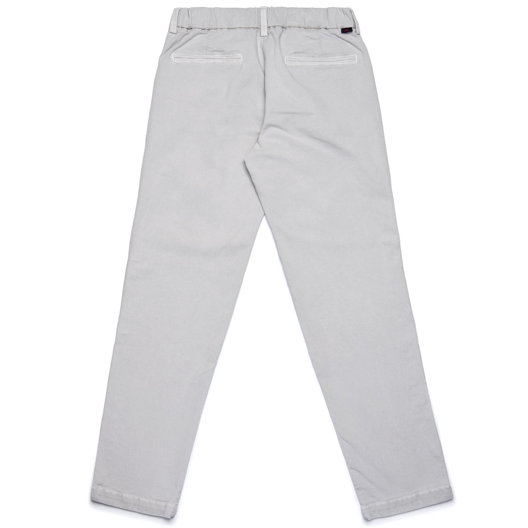 Beige Grey Women's Slim Fit Chino Pants with Elastic Waist main