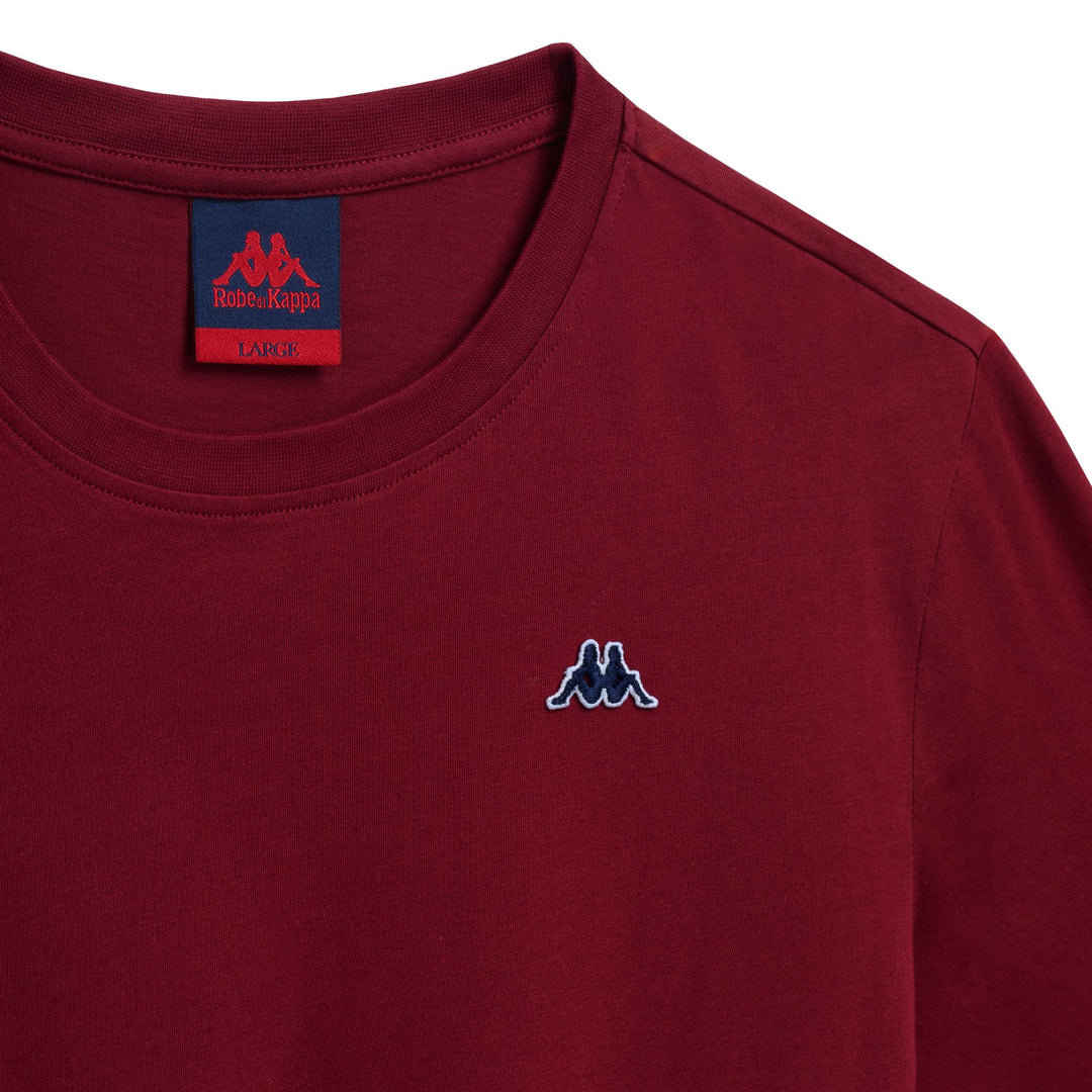 Red Men's Slim Fit Long Sleeve Cotton T-Shirt with Logo main