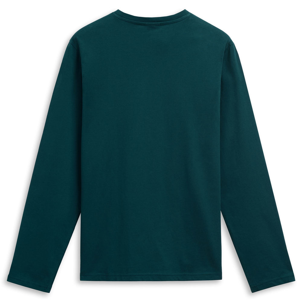 T-shirt casual a maniche lunghe da uomo vestibilità slim verde 02