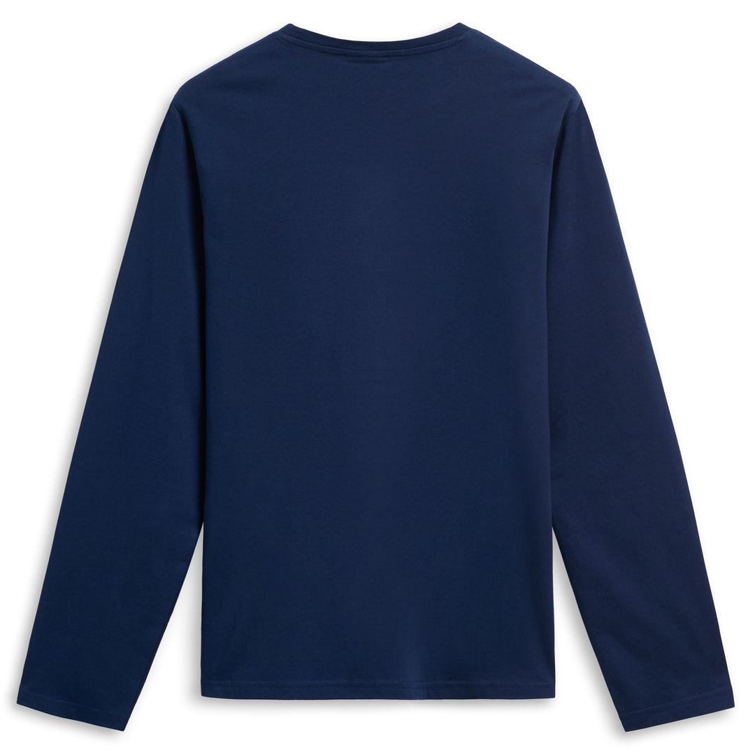 Blue and Red Men's Slim Fit Casual Long Sleeve T-Shirt main