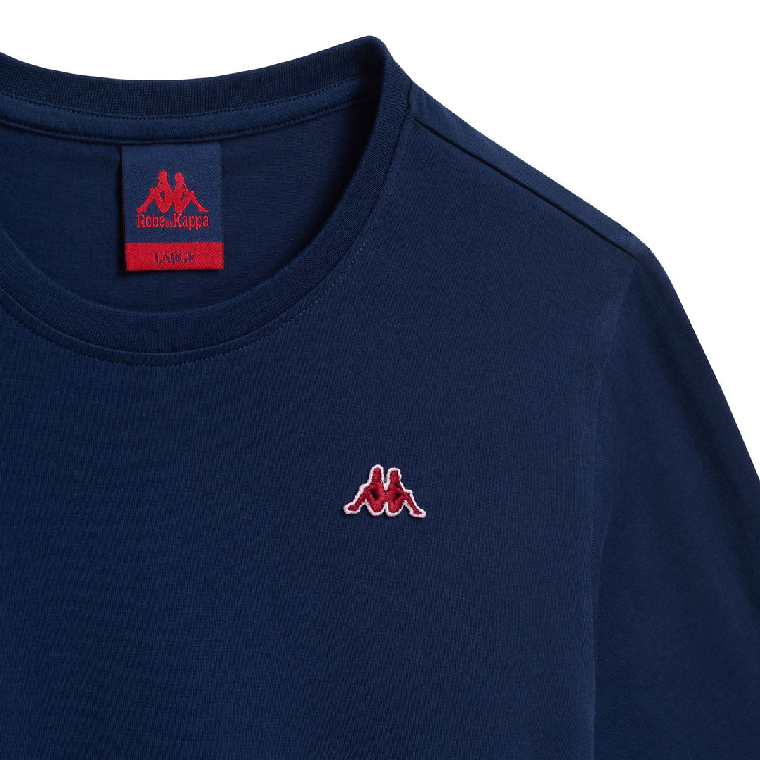 Blue and Red Men's Slim Fit Casual Long Sleeve T-Shirt main