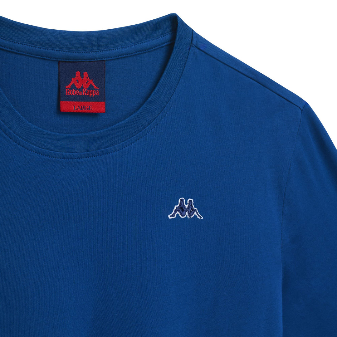 T-Shirt Classica Slim Fit Uomo Cotone Blu Cobalto main