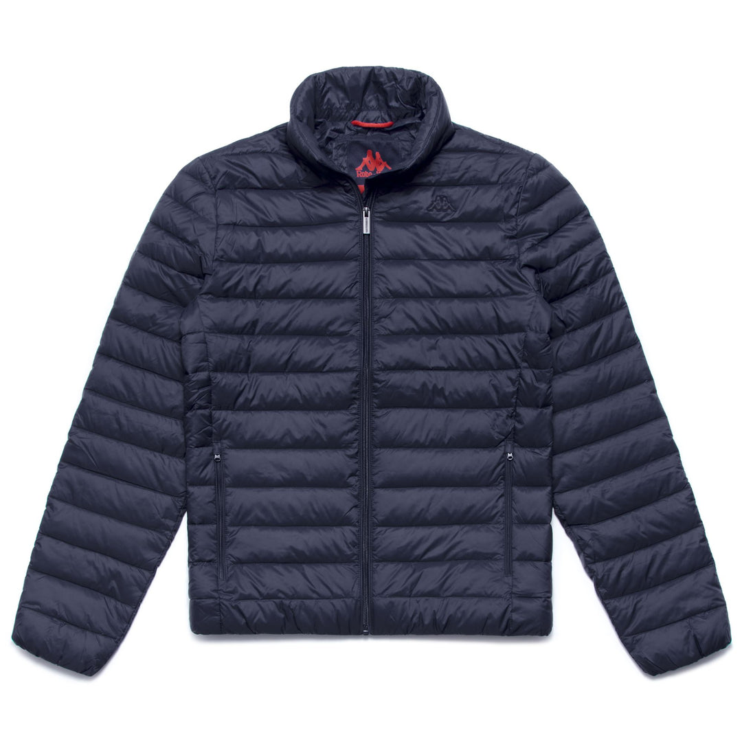 Navy blue Men's Classic Short Nylon Jacket with Light Padding 01