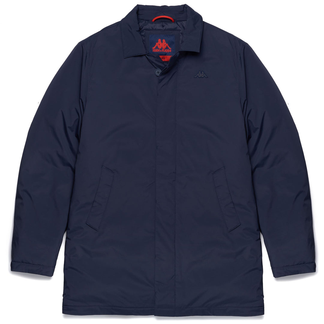 Giacca Padded Uomo Classica Blu Navy 3/4 Lunghezza 01