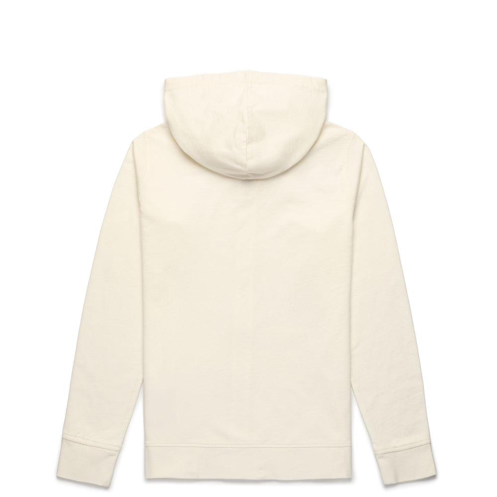 Giacca in pile bianca da donna con cerniera e cappuccio 02