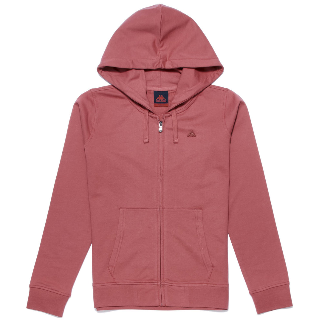 Chaqueta polar clásica para mujer color rojo arándano con cremallera y capucha main