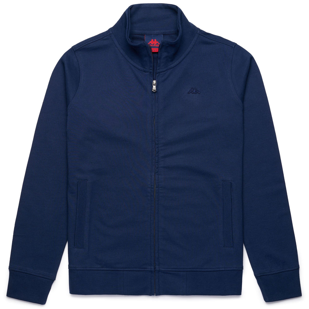 Giacca in pile blu da donna con cerniera e bordi a costine 01