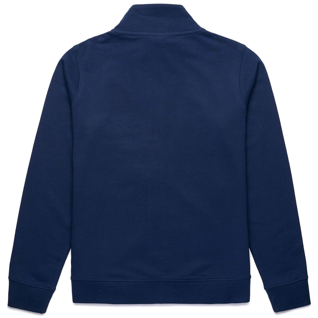 Giacca in pile blu da donna con cerniera e bordi a costine main